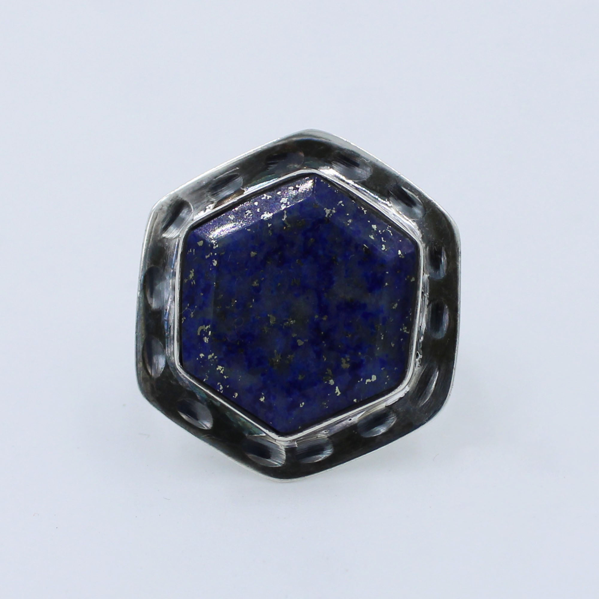 Lapis Lazuli Sparkle 925 Silver Star Shape Ring