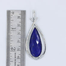 Lapis Lazuli Checkerboard Gemstone Pendant