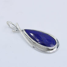 Lapis Lazuli Checkerboard Gemstone Pendant