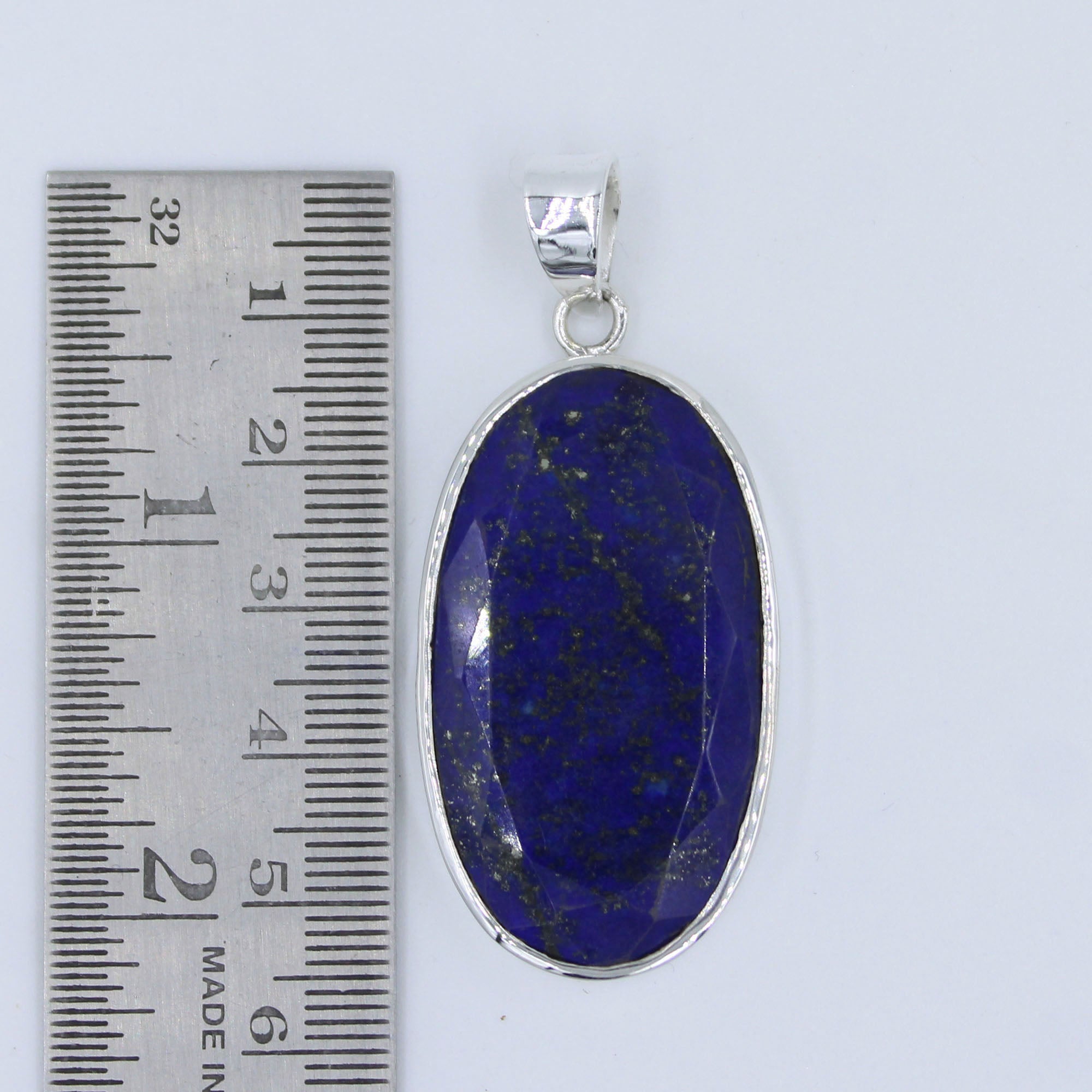 Gorgeous Faceted Lapis Lazuli Pendant - Lapis Jewelry