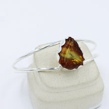 Baltic Amber Cuff Bangle - 925 Silver Amber Jewelry