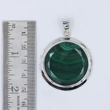 Malachite Gemstone Pendant - Green Malachite Silver Jewelry