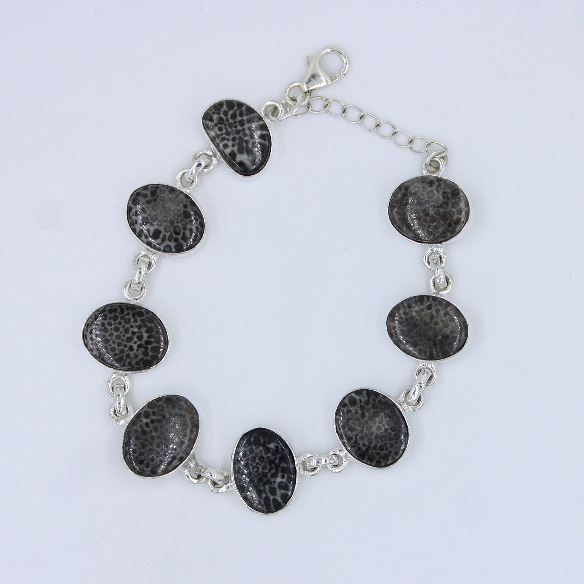 Black Coral 925 Sterling Silver Bracelets