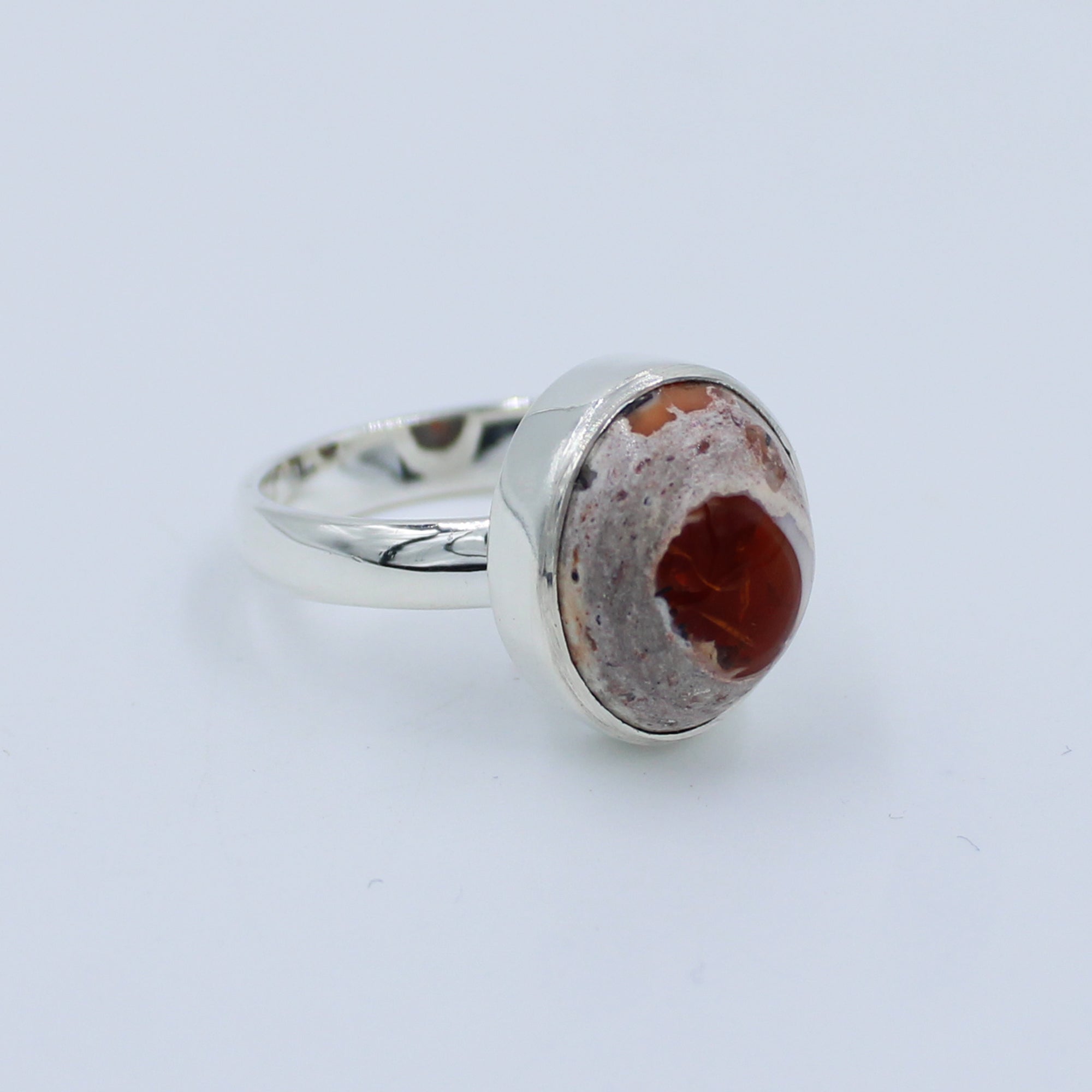 Natural Boulder Opal Ring 925 Sterling Silver Handmade Ring 8