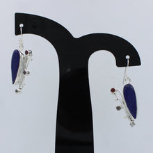 Lapis Lazuli Gold Sparkle 925 Silver Earring