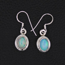 Ethiopian Opal Drop Dangle 925 Silver Earring