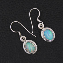 Ethiopian Opal Drop Dangle 925 Silver Earring