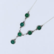Green Onyx 925 Silver Women's Chain Necklace