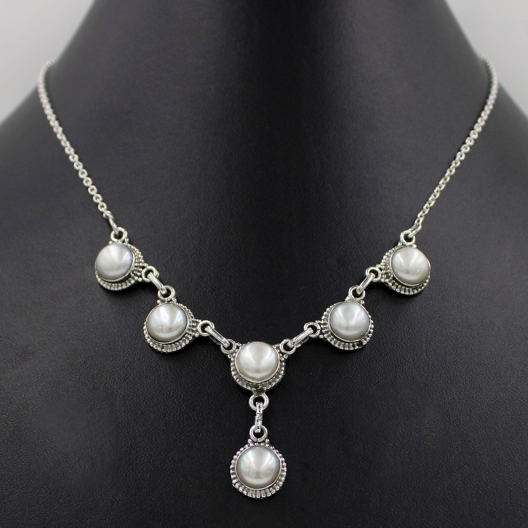 Natural South Sea Pearl 925 Silver Handmade Necklace