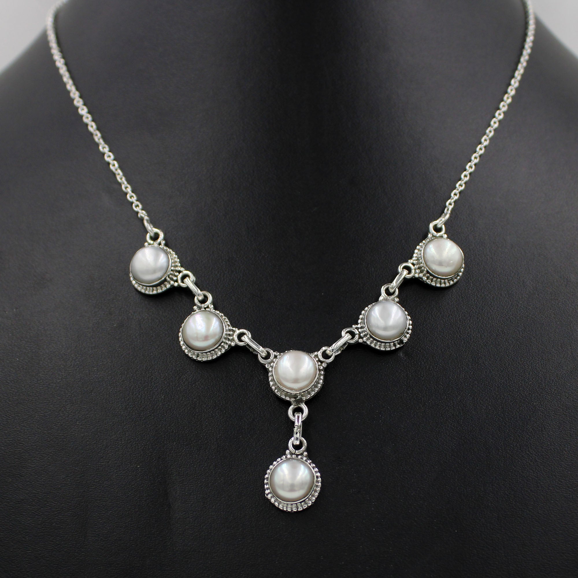 Natural South Sea Pearl 925 Silver Handmade Necklace