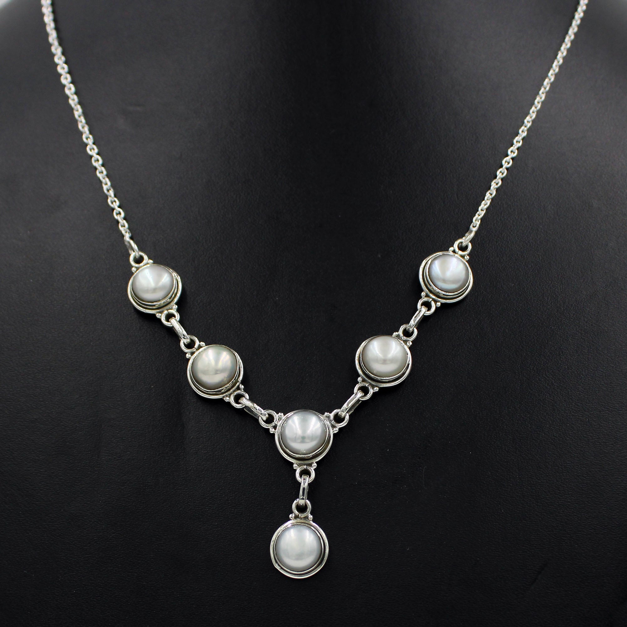 Cultured Pearl 925 Sterling Silver Necklace