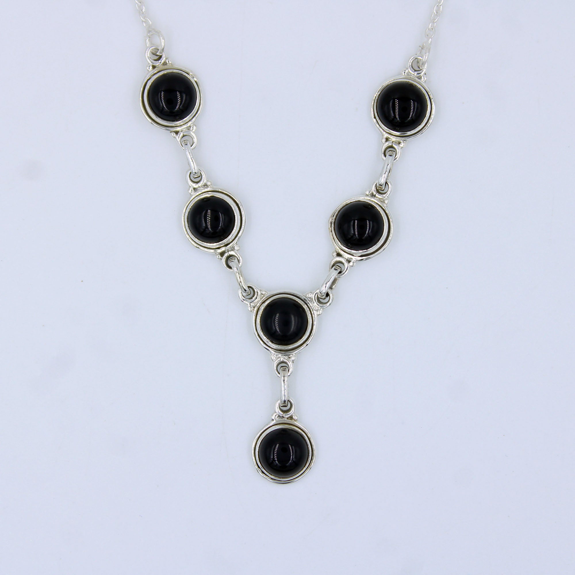 Black Onyx 925 Sterling Silver Handmade Necklace