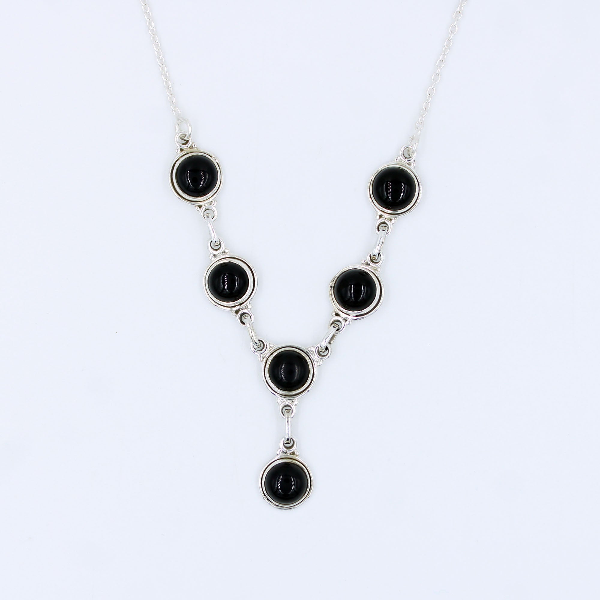 Black Onyx 925 Sterling Silver Handmade Necklace