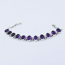 Purple Amethyst 925 Sterling Silver Handmade Bracelet