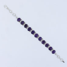 Purple Amethyst 925 Sterling Silver Handmade Bracelet