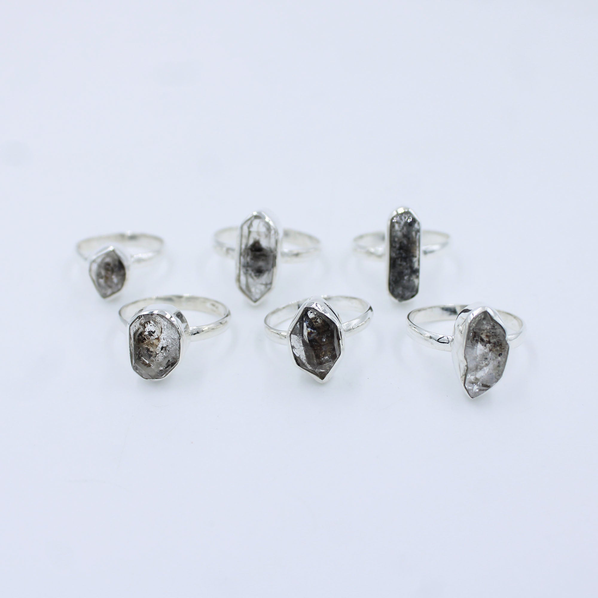 Wholesale Lot Herkimer Diamond 925 Sterling Silver Unique Ring