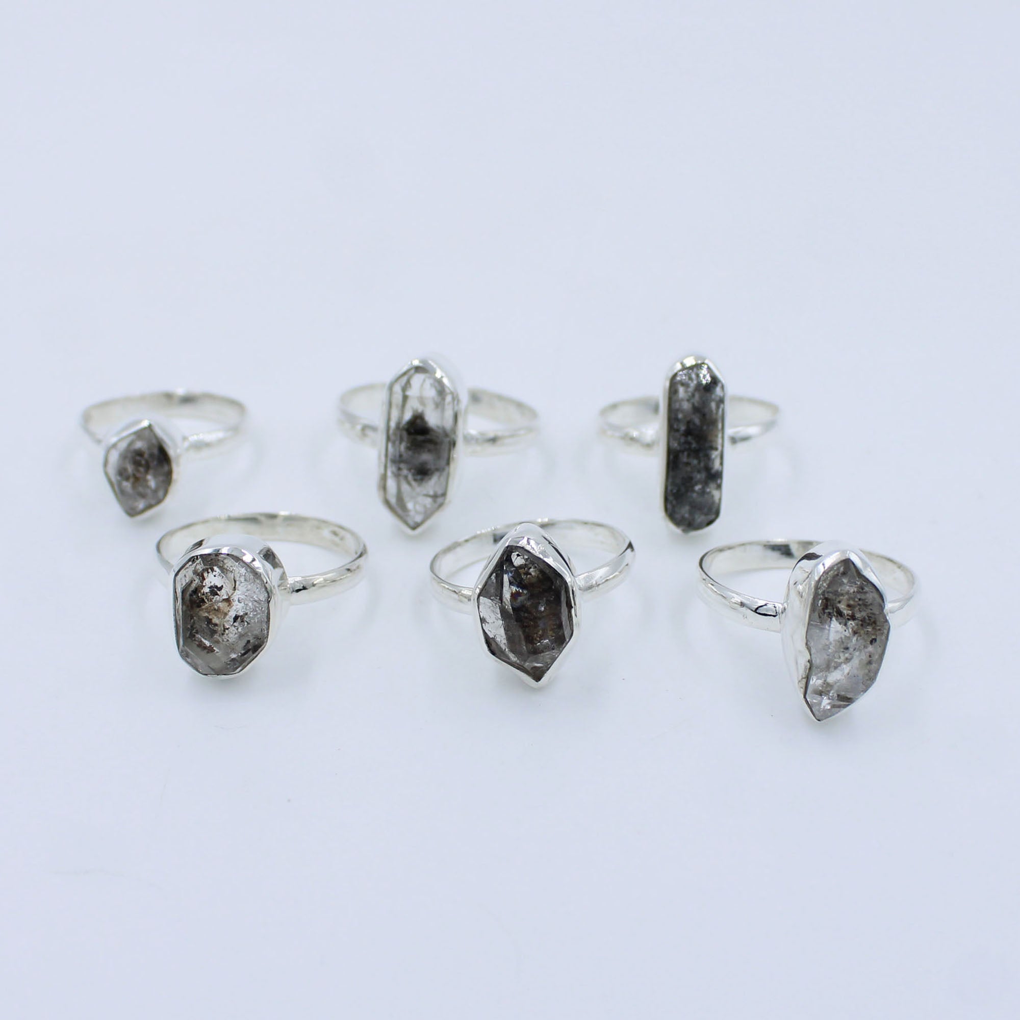 Wholesale Lot Herkimer Diamond 925 Sterling Silver Unique Ring