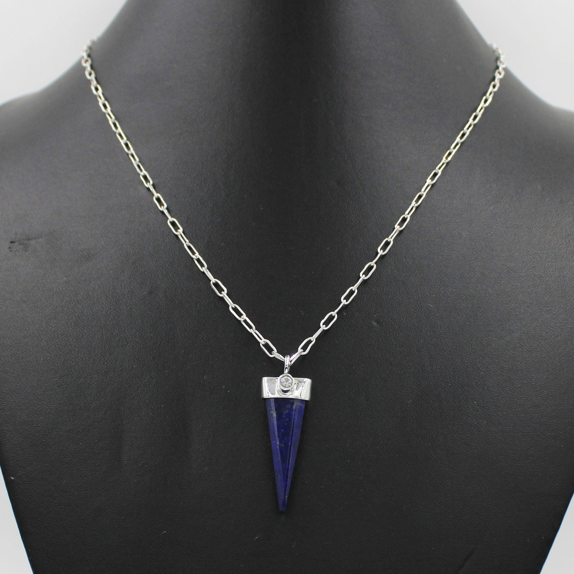 Lapis Lazuli Gemstone with Chain Necklaces - Drop Jewelry