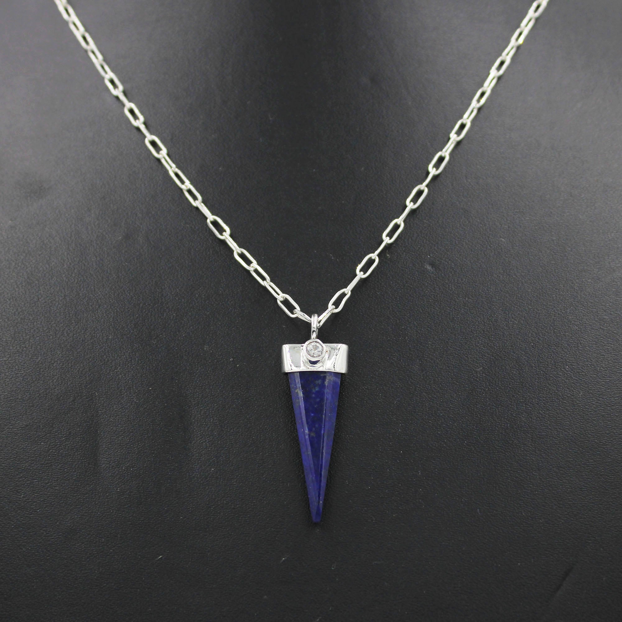 Lapis Lazuli Gemstone with Chain Necklaces - Drop Jewelry