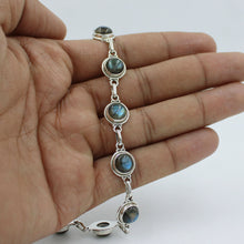 Blue Labradorite 925 Sterling Silver Bracelet