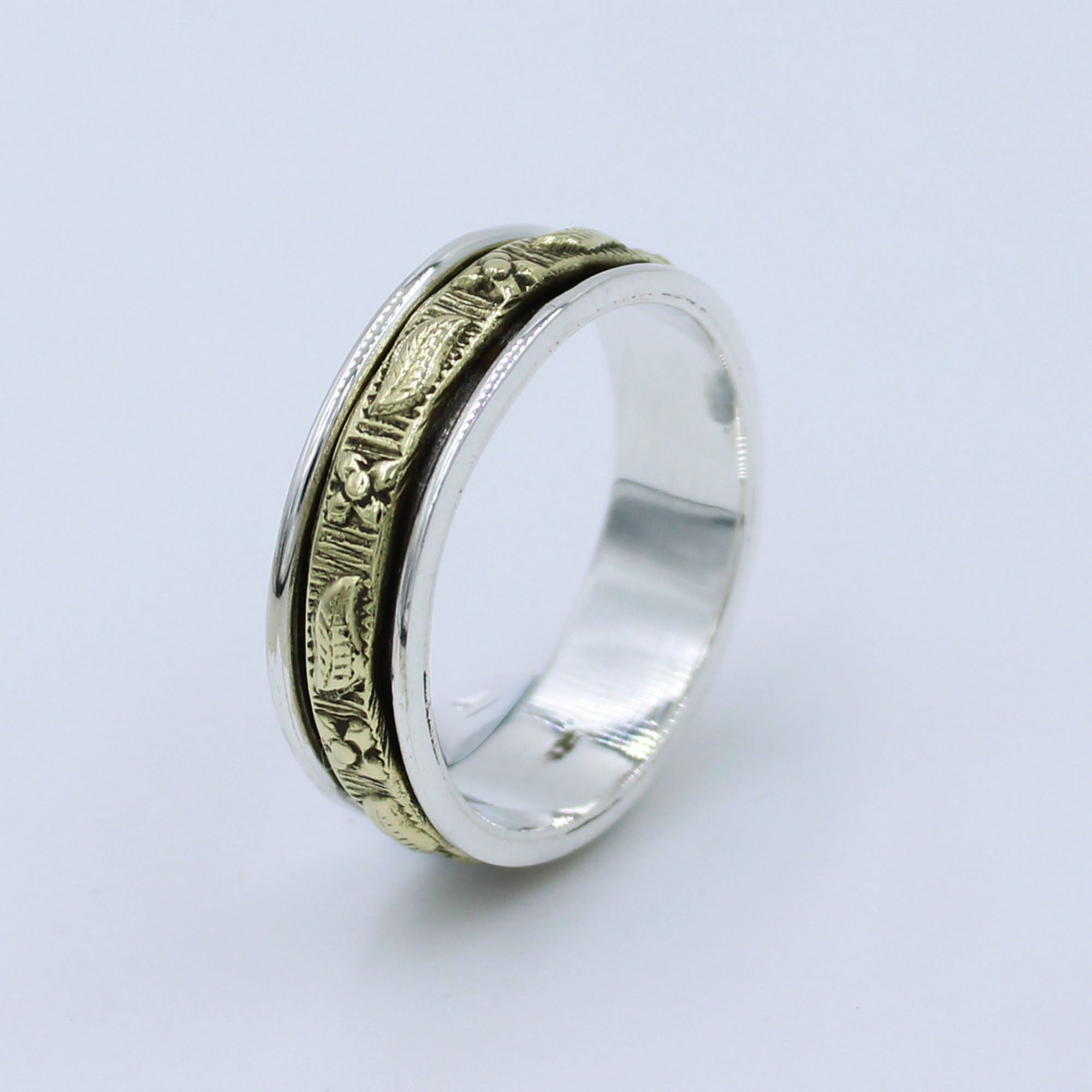 925 Silver Band Men's Ring