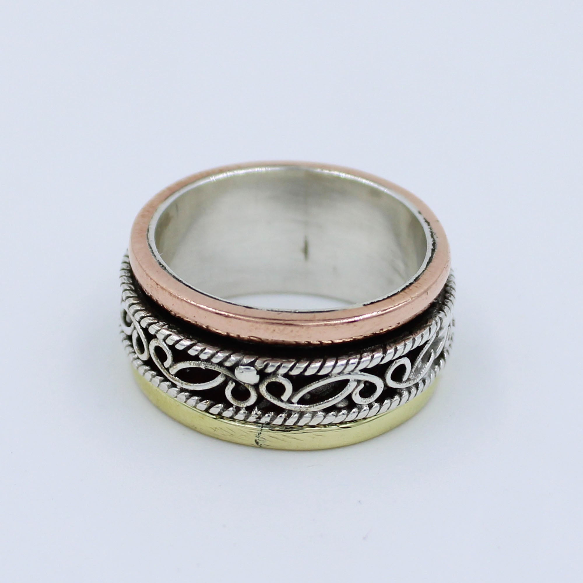 Antique Band Silver Engraved Ring