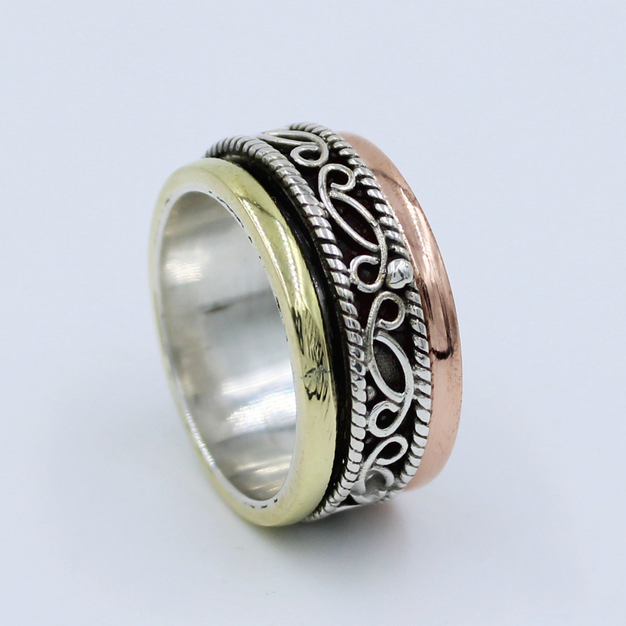 Antique Band Silver Engraved Ring