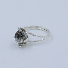 Raw Herkimer Diamond 925 Silver Ring