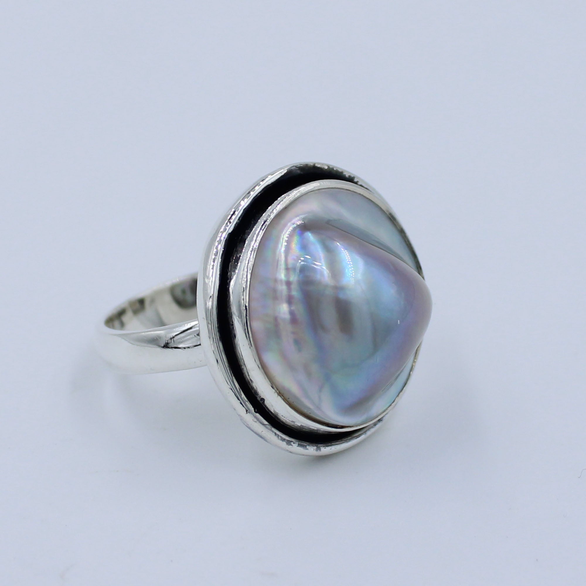 Mother Of Pearl 925 Sterling Silver Ring