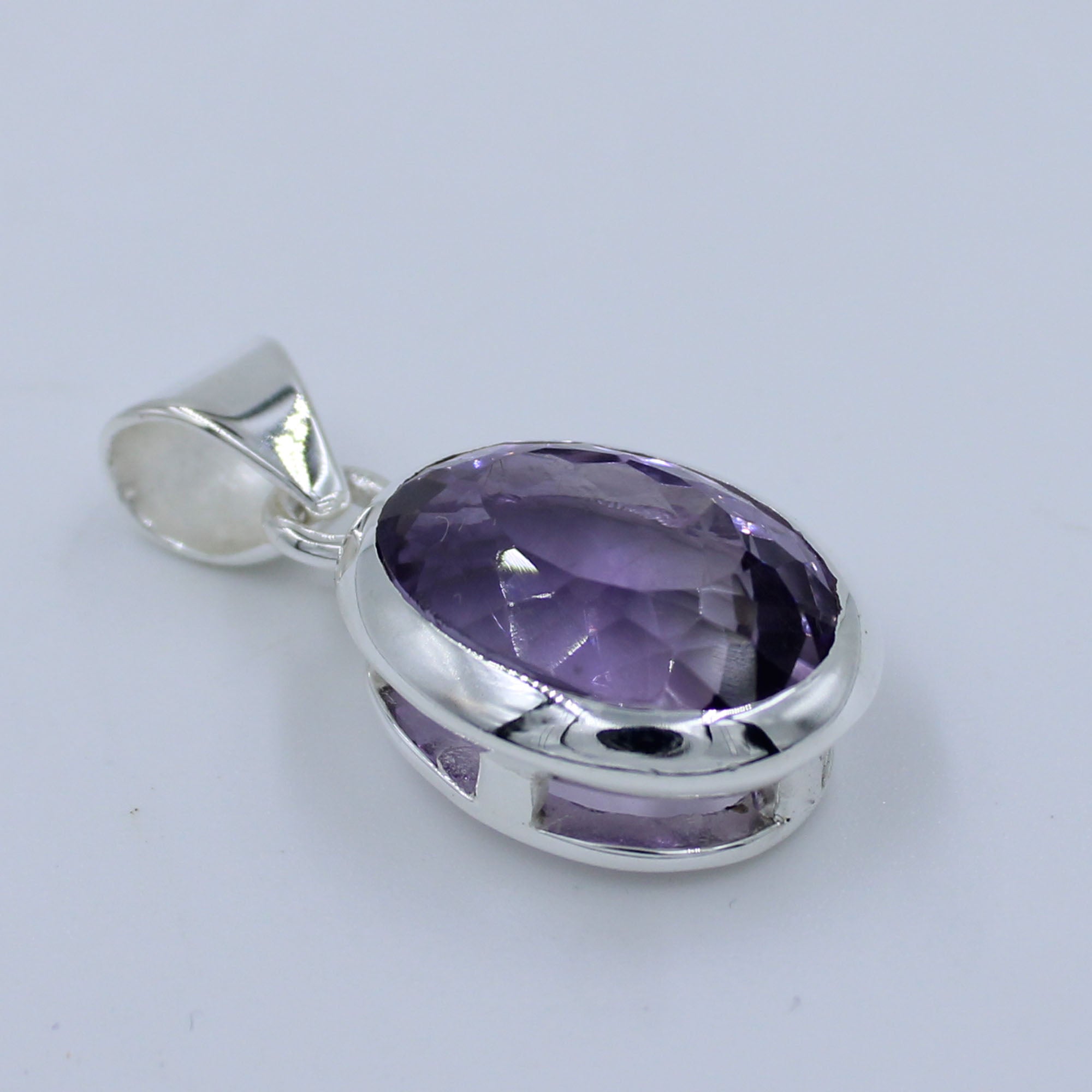 Purple Amethyst 925 Sterling Silver Handmade Jewelry Pendant