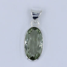Green Amethyst Cut 925 Silver Pendant