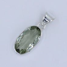 Green Amethyst Cut 925 Silver Pendant
