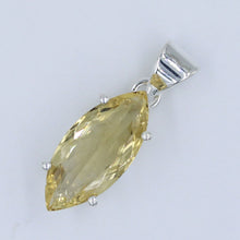 Natural Citrine Marquise 925 Silver Pendant