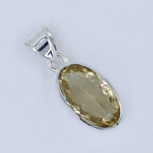 Citrine Oval 925 Silver Pendant