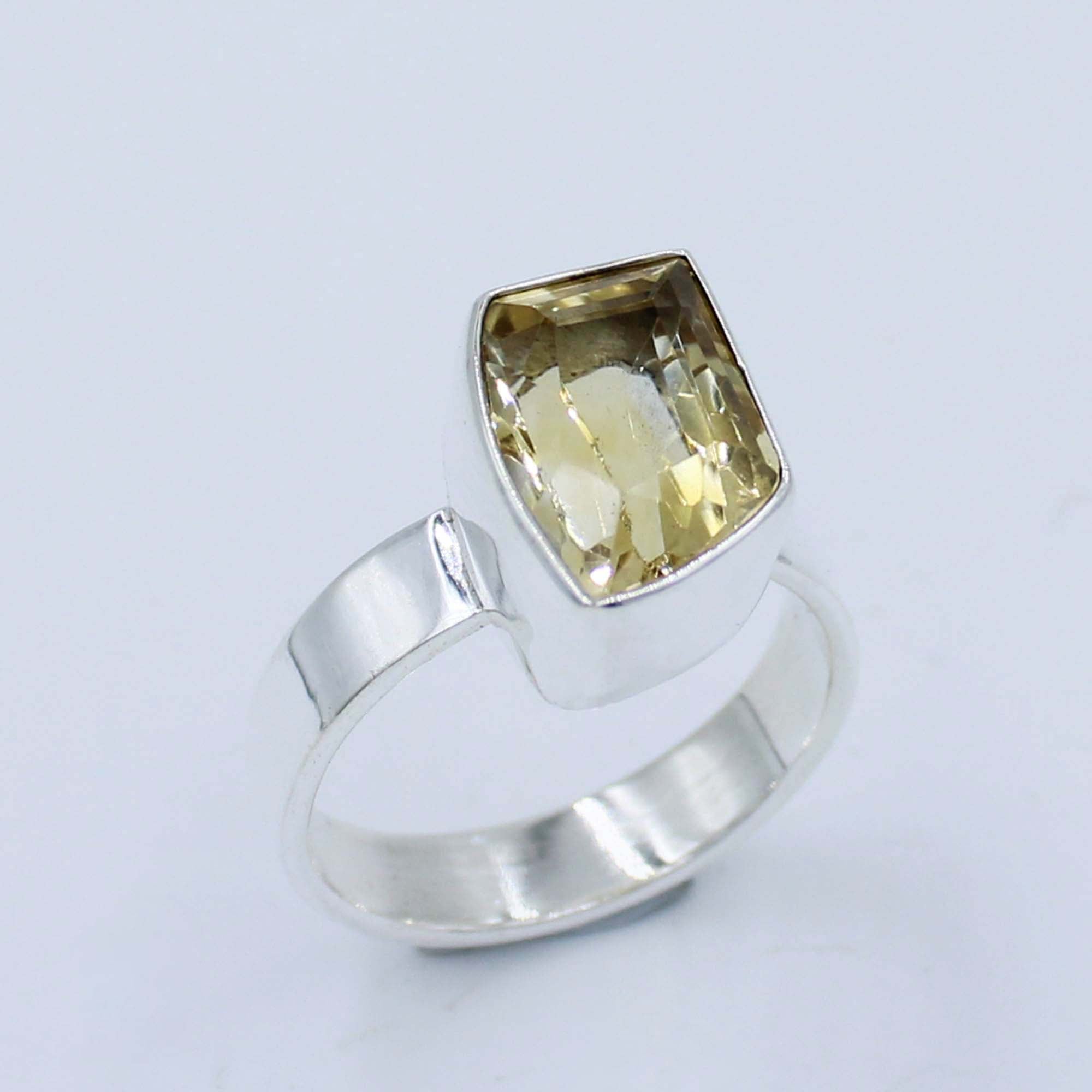 Citrine Birthstone Sterling Silver Ring