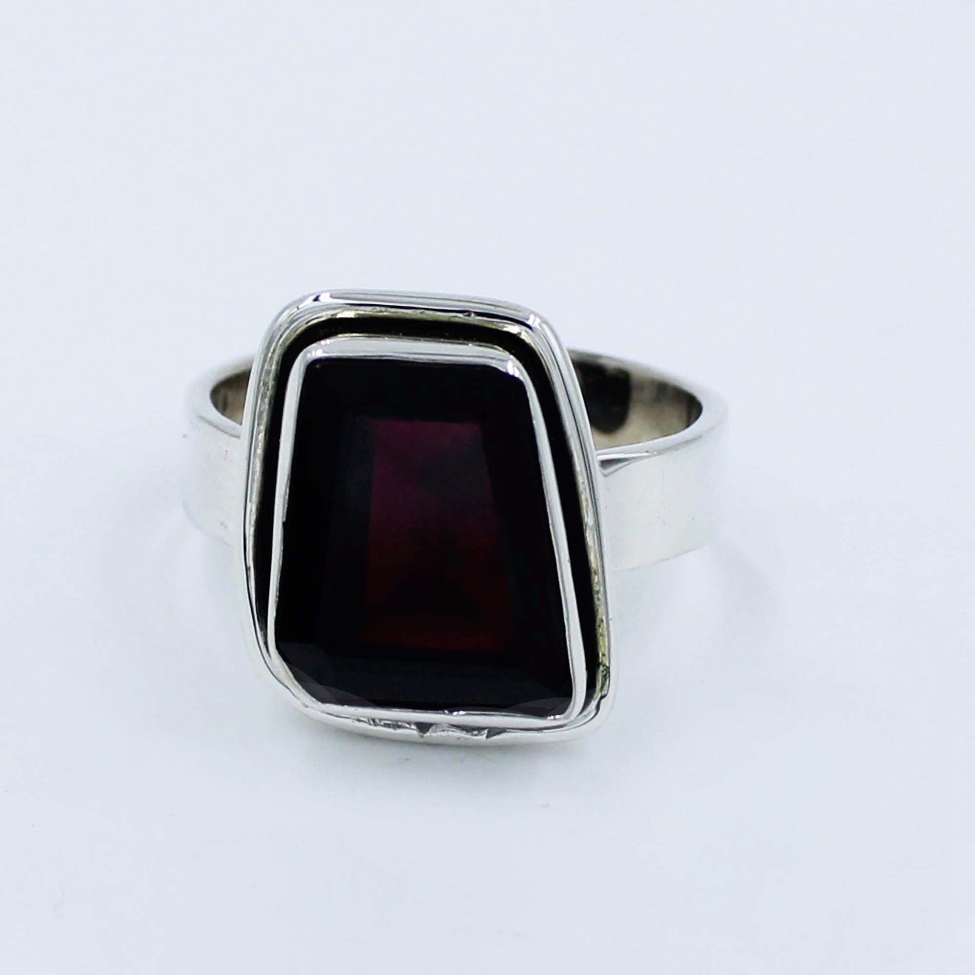 Garnet 925 Sterling Silver Gift Ring