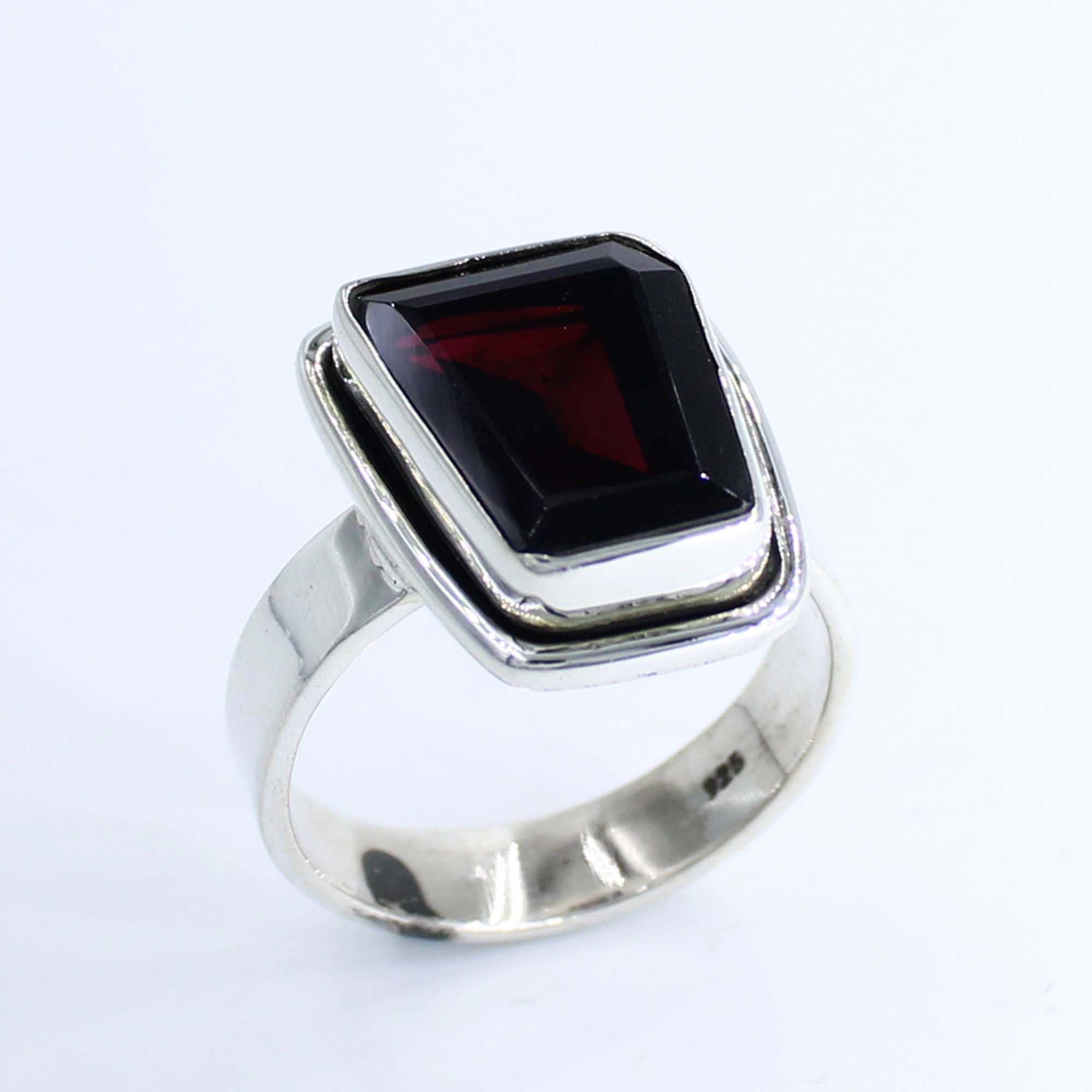 Garnet 925 Sterling Silver Gift Ring