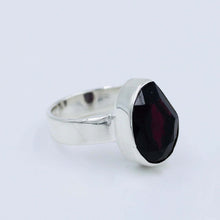 Garnet Handmade Silver Ring