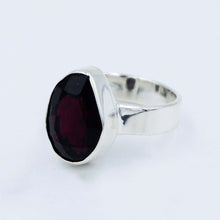Garnet Handmade Silver Ring