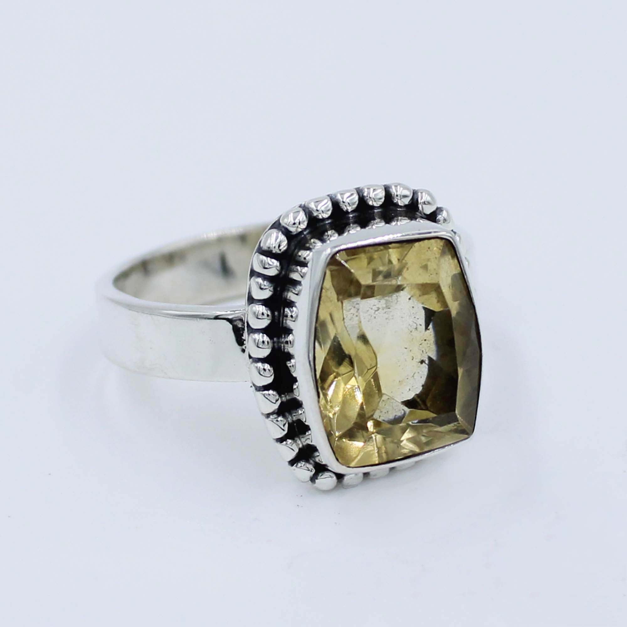 Natural Citrine Sterling Silver Ring