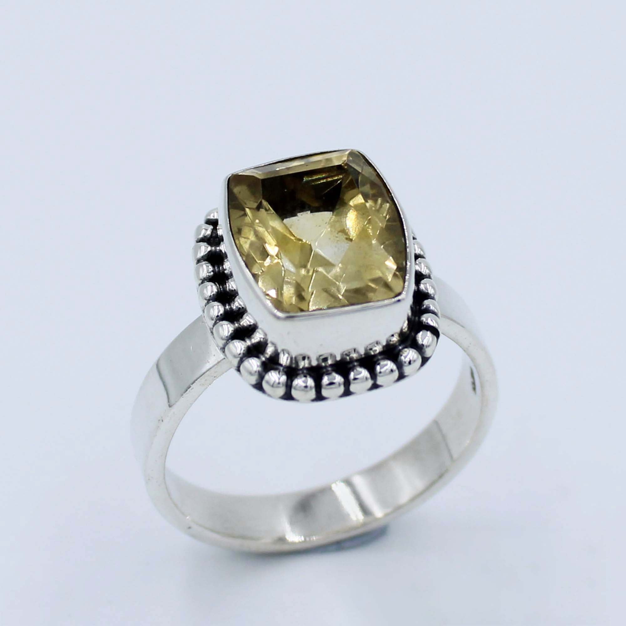 Natural Citrine Sterling Silver Ring