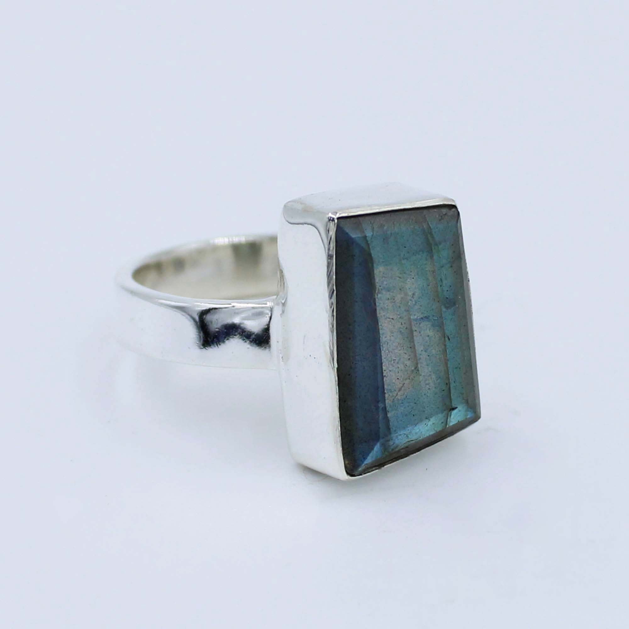 Blue Labradorite Sterling Silver Ring