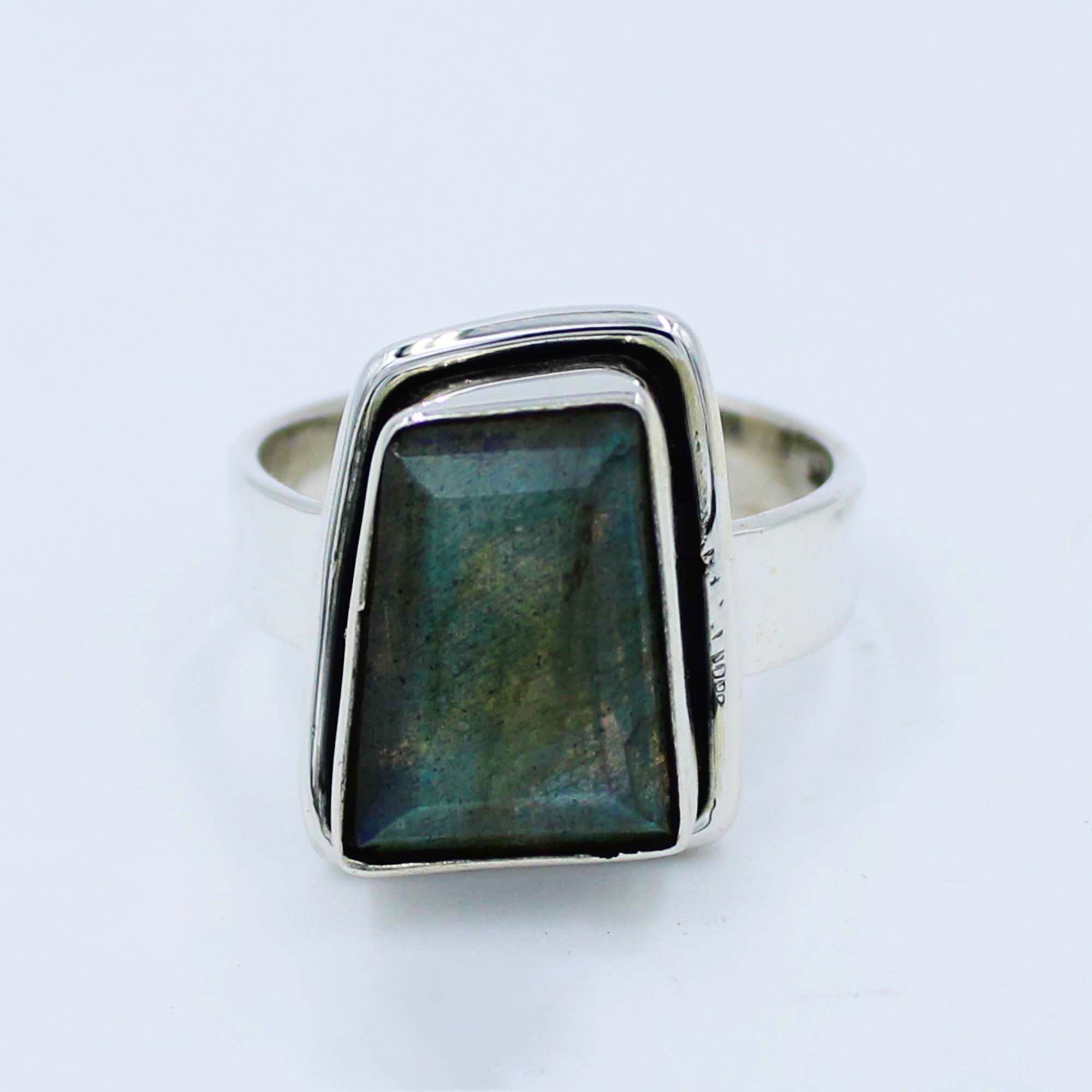 Blue Labradorite Sterling Silver Ring