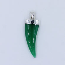 Green Onyx Claw Pendant 925 Silver Jewelry