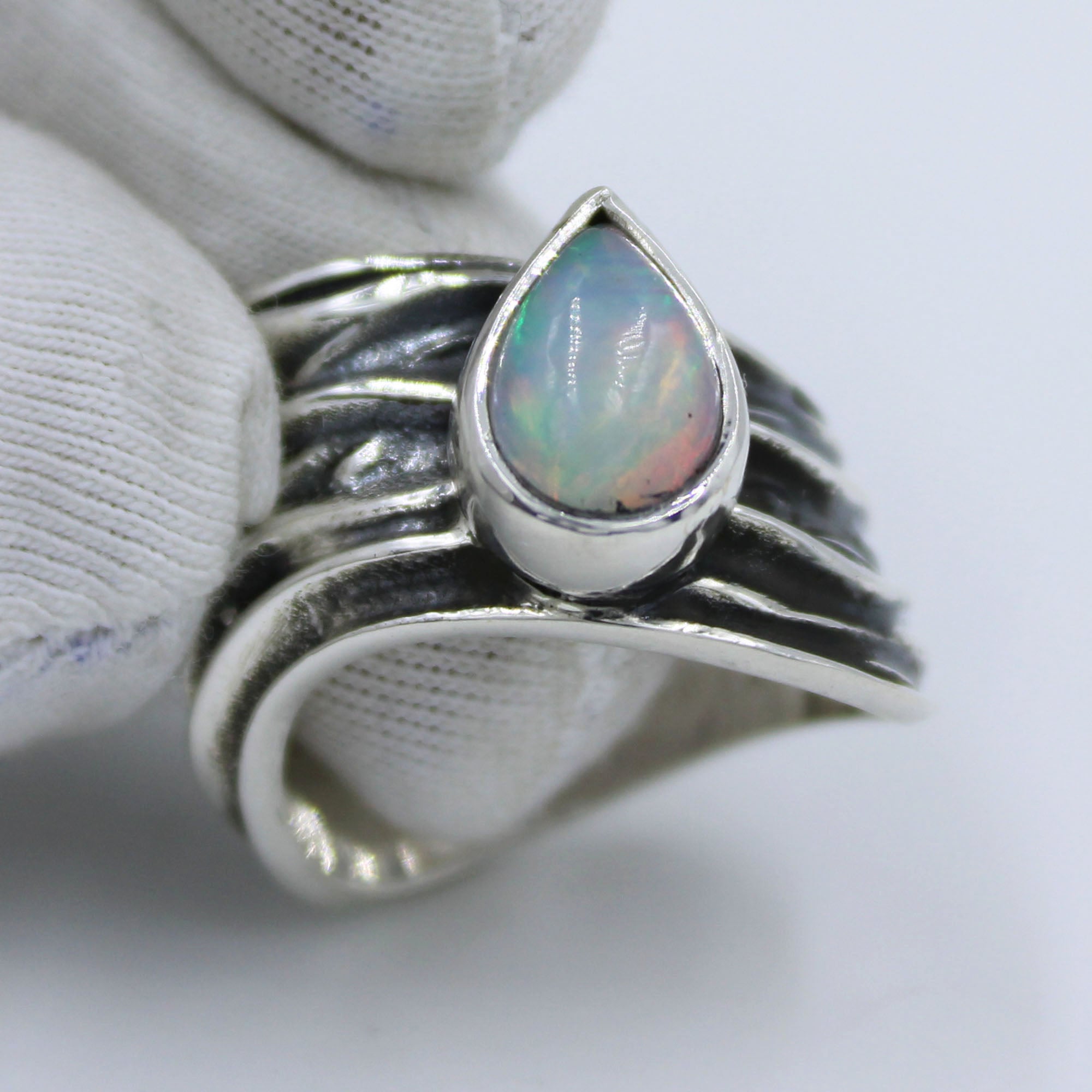 Ethiopian Opal 925 Silver Ring