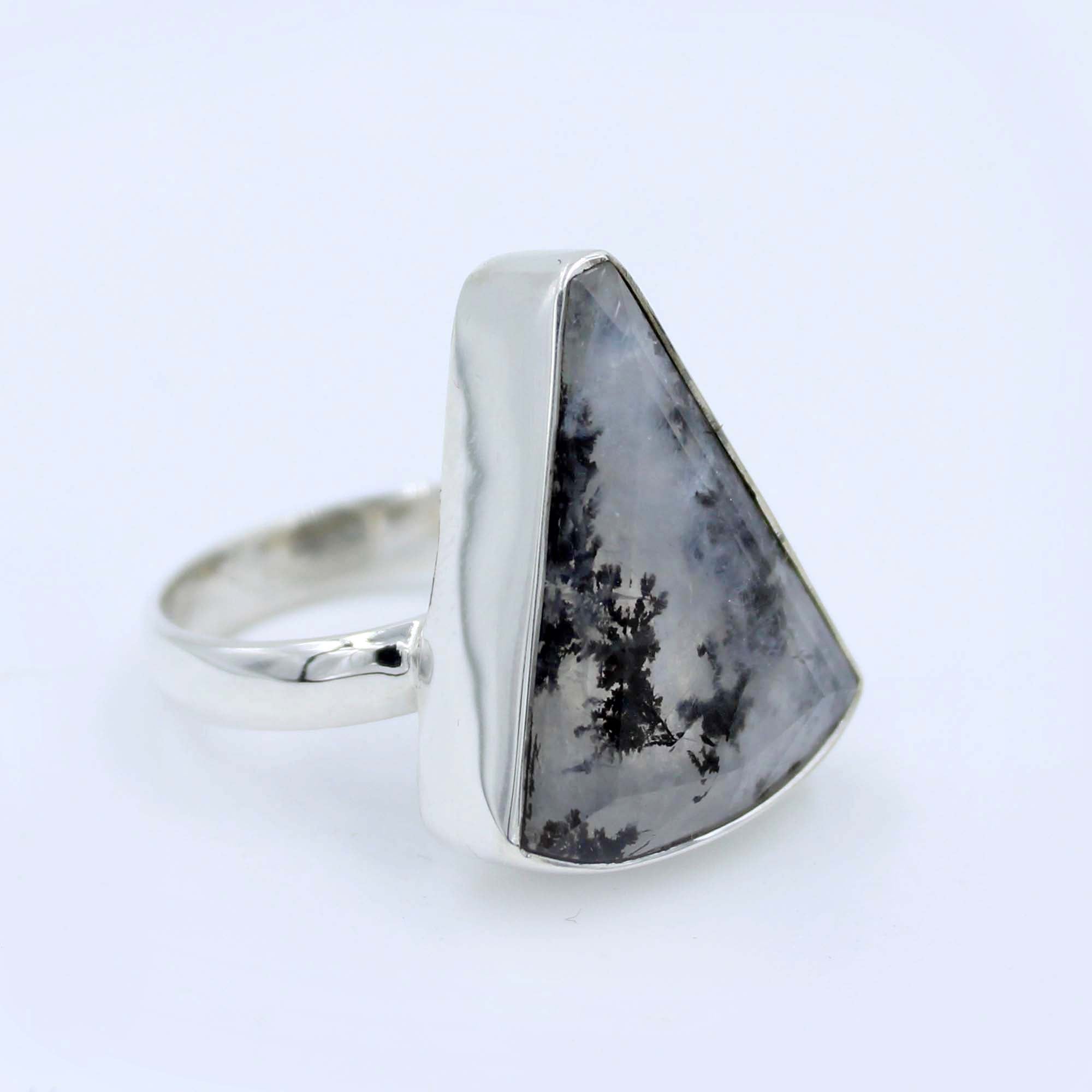 Dendritic Agate 925 Sterling Silver Ring