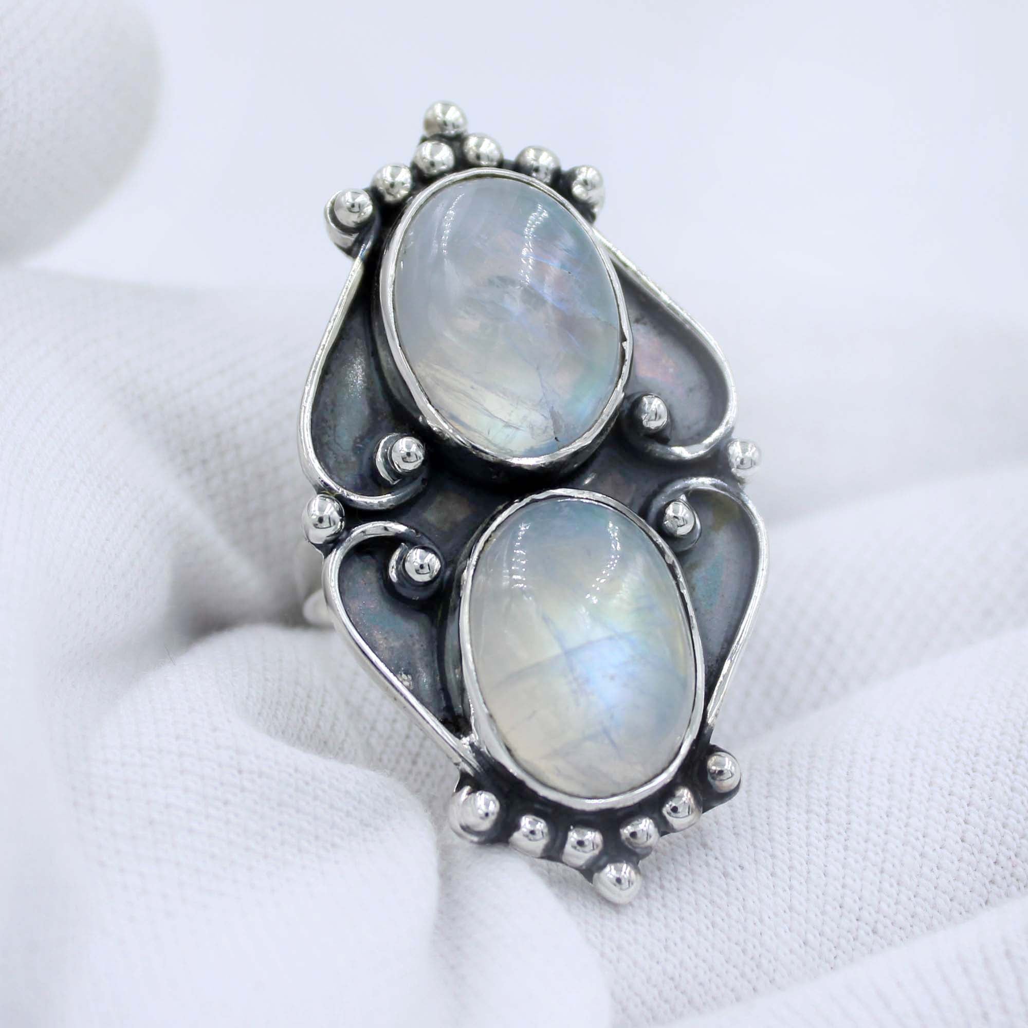 AAA Moonstone Sterling Silver Ring