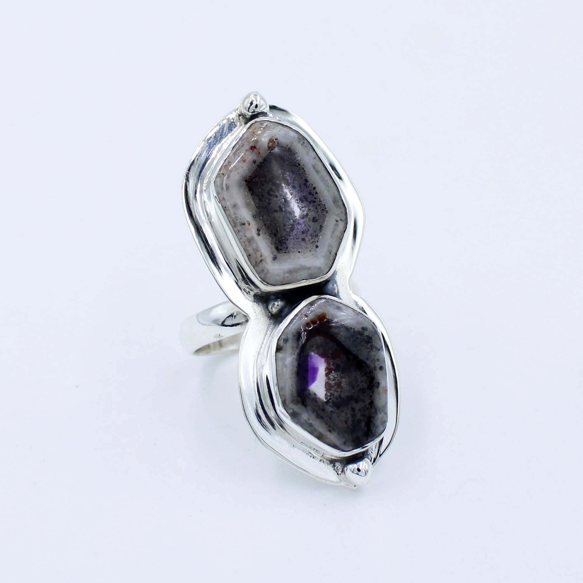 925 Sterling Silver Star Amethyst Ring