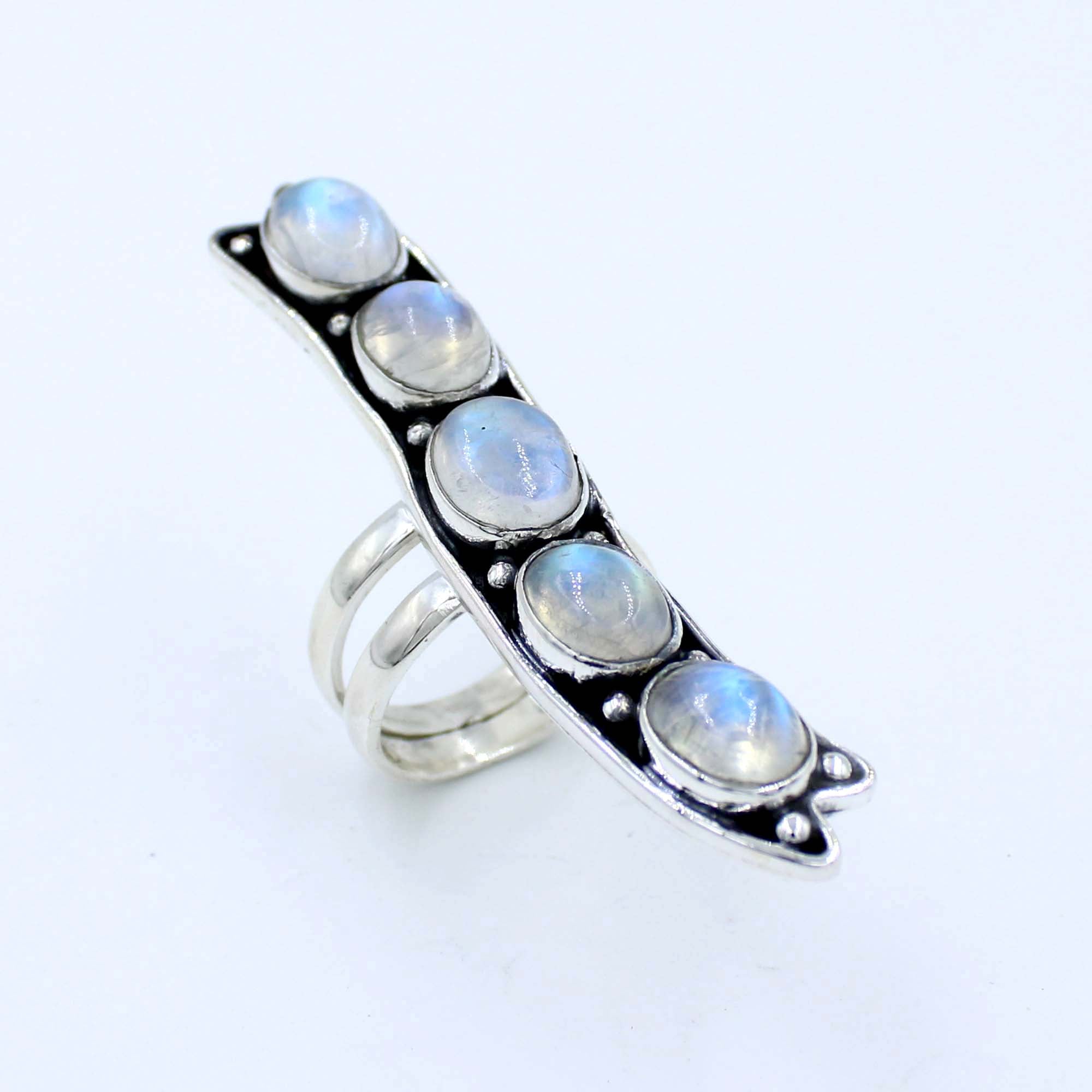 Moonstone Unique Designer Silver Ring