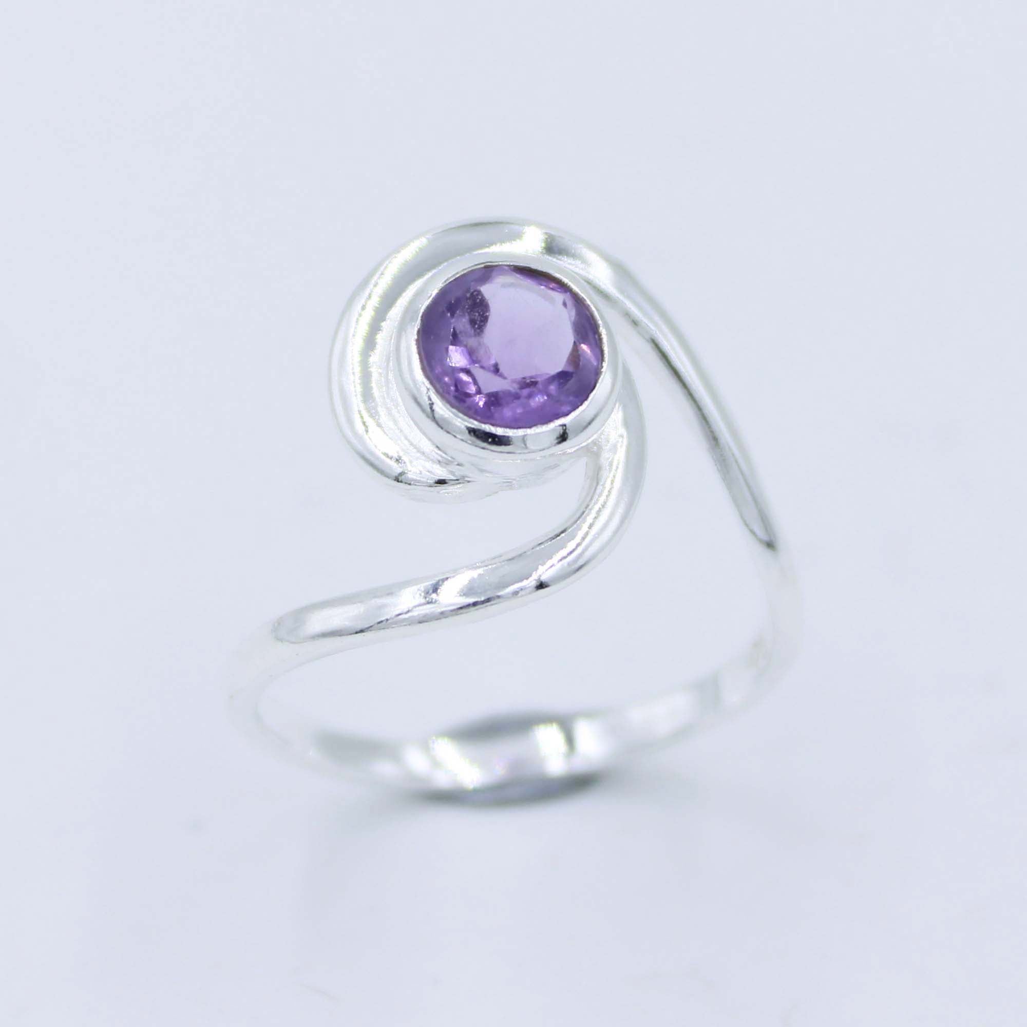 Purple Amethyst 925 Silver Jewelry Ring